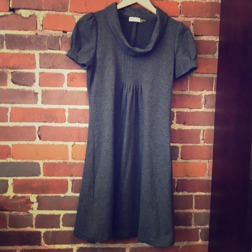 Calvin Klein Black Gray Chevron Dress Sz 4